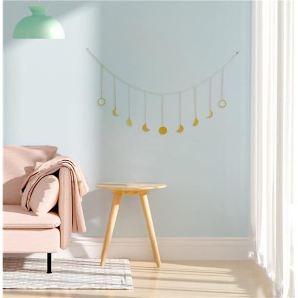 Amazon.com: Mkono Moon Phase Wall Hanging Boho Aesthetic  IMHAPO Moon Phase Wall Hanging Moon Garland Decor, Boho Hanging Ornaments